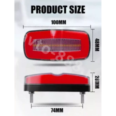 Фонари габаритные BD-0093 12/24V красный (2шт) фото 5
