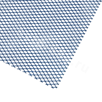 Сетка на решетку радиатора алюминиевая синий мелкая 1000*330 мм ячейка 3x6мм фото 1