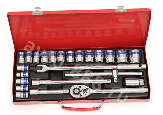 Набор торцевых головок с принадлежностями 1/2\" шестигранные 8-32 мм 24 предмета