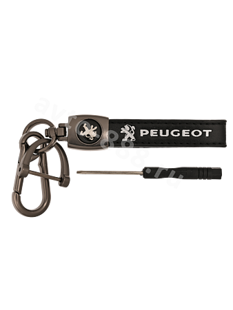 Брелоки на ключи кожа петля, карабин PEUGEOT 0397