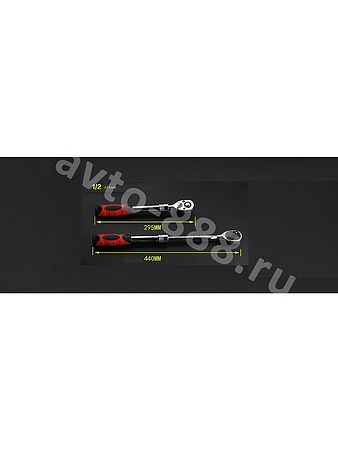 Трещотка выдвижная, Сr-V сталь, 72 зубца, 295мм-440мм 1/2