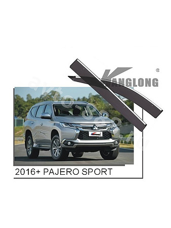 Ветровики оригинальные ★ MITSUBISHI PAJERO SPORT 2016 (хром металл)