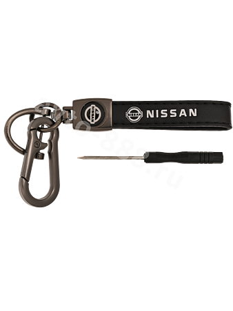 Брелоки на ключи кожа петля, карабин NISSAN 0397