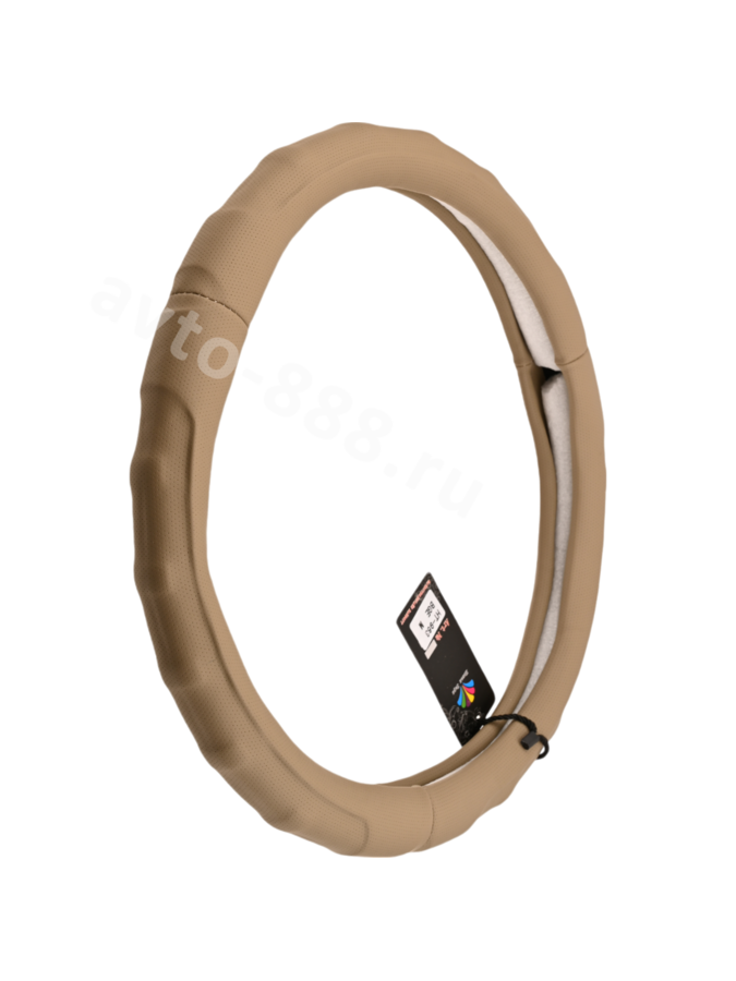 Оплётка на руль фигурная 961 (М) бежевый р-р 37-38 см (цена за 5 шт)