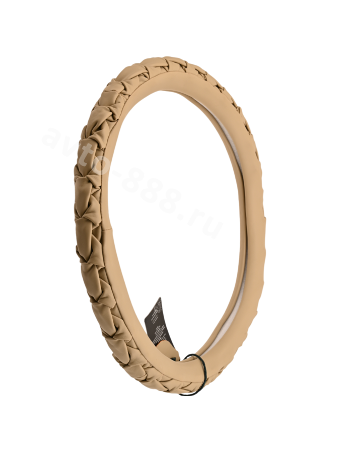 Оплётка на руль кожа QA-04 (М) бежевый р-р 37-38 см (цена за 5 шт)