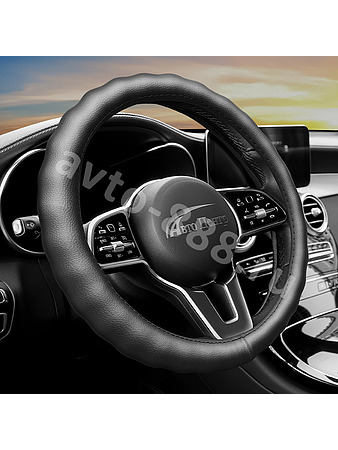 Оплетка на руль "под пальцы" HT-004 (45) чёрный матовый