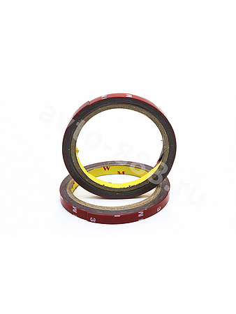 Скотч двусторонний красный 3М. 3 м 9 мм