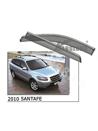 ★ Ветровики оригинальные HYUNDAI SANTAFE 10--- (хром)