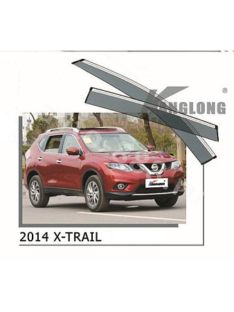 ★ Ветровики оригинальные NISSAN X-TRAIL 2014-2019 (хром)