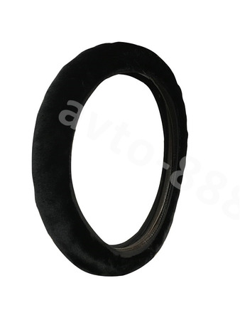 Оплётка на руль мех искусственный (чёрный)