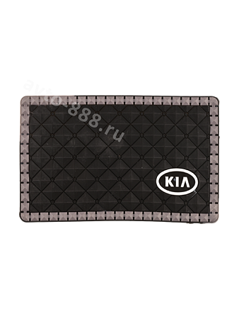 Коврик на панель маленький с эмблемой KIA. ZXQ-01