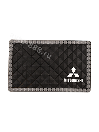 Коврик на панель маленький с эмблемой MITSUBISHI. ZXQ-01