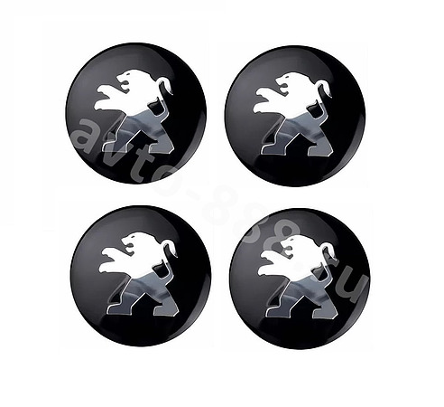 Декоративные наклейки PEUGEOT 56мм (4шт)