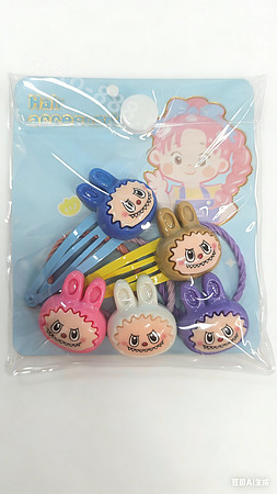 Набор детских заколок и резинок для волос с фигурками монстров Лалабамбу