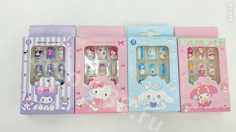Набор детских накладных ногтей подарок