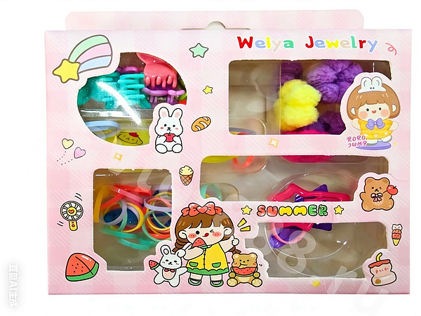 Резинки и маленькие заколки для волос 13888 подарок