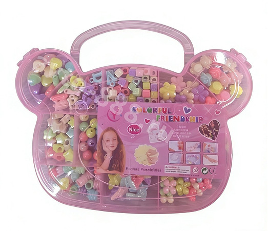 Набор бусин для создания украшений \"Мишка\" подарок