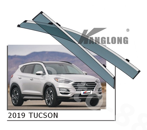 ★ Ветровики оригинальные HYUNDAI TUCSON 2021--(хром)