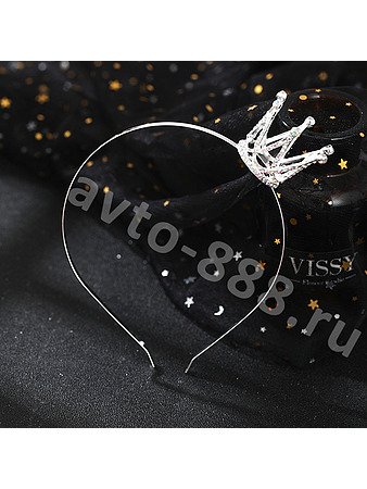 Ободок корона для волос детский серебро 363