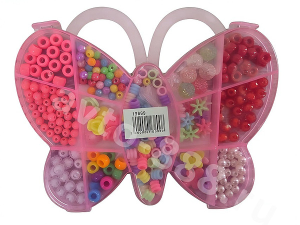 Набор бусин для создания украшений "Бабочка" подарок