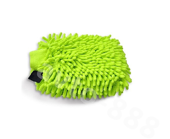 Варежка для протирки авто из микрофибры. Цвет зеленый