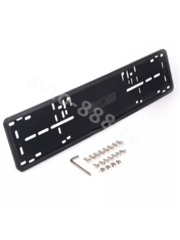 Рамка номера силиконовая SAK (пара) 8305 чёрный фото 2