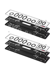 Рамка номера силиконовая SAK (пара) 8305 чёрный фото 3