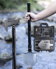 Набор сапёрная складная лопата и топор c киркой фото 5