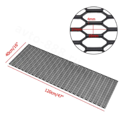 Сетка на решетку радиатора пластиковая чёрная 3D 1200*400мм фото 1