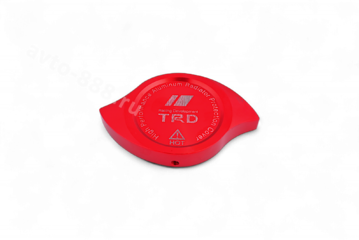 Декоративная накладка на крышку радиатора алюминиевая красный фото 4