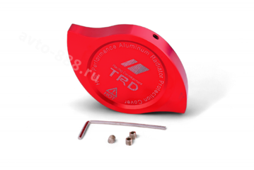 Декоративная накладка на крышку радиатора алюминиевая красный фото 2