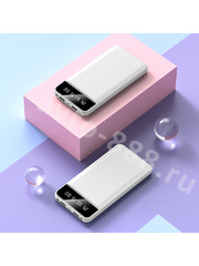 Повербанк 15000 с быстрой зарядкой для телефона портативный DA110 белый, шт фото 3