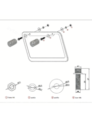 Болты крепления номера 4 шт серый фото 4