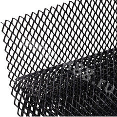 Сетка на решетку ячейка 6*12мм алюминиевая чёрная (1000*330мм) СРЕДНЯЯ фото 1