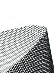 Сетка на решетку ячейка 6*12мм алюминиевая чёрная (1000*330мм) СРЕДНЯЯ фото 3