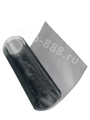 Сетка на решетку ячейка 6*12мм алюминиевая чёрная (1000*330мм) СРЕДНЯЯ фото 2