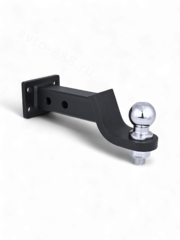 Фаркоп автомобильный квадратный с креплением и шаром, чёрный фото 1