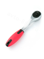 Трещотка для торцевых головок, Сr-V сталь, 72 зубца, 150мм 1/4 (изогнутый) фото 1