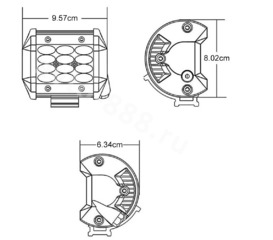 Дневные ходовые огни C-36W-4L 12V/24V (1шт) фото 5