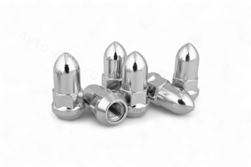 Гайка на колесо М12*1.5 конус (ключ 19) L45 ПИКА хром (5шт) C1007B фото 4