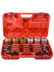 Набор для монтажа и демонтажа сайлентблоков и подшипников 26 предметов фото 1