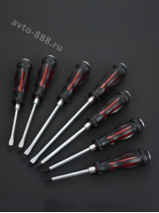 Набор ударных отверток FEINREX (-)(+) 7шт красный фото 3