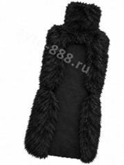 Накидка искусственная стриженая чёрная 140*50см (1шт) фото 1