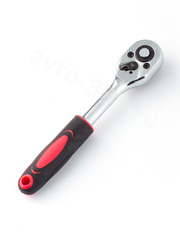 Трещотка для торцевых головок, Сr-V сталь, 24 зубца, 150мм 1/4 (прямая) фото 2