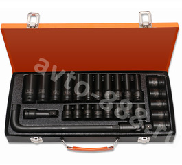 Набор ударных головок 1/2 железный кейс (27 предметов) фото 1