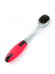 Трещотка для торцевых головок, Сr-V сталь, 72 зубца, 195мм 3/8 (изогнутый) фото 1