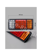 Задние габаритные огни для грузовиков  24V решетка (2шт) фото 7