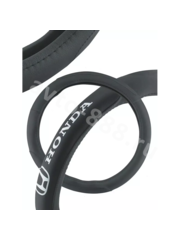 Оплётка на руль HONDA кожа (М) чёрный р-р 37-38 см фото 2