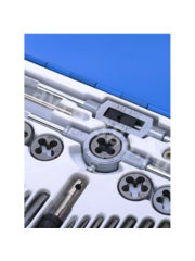 Набор метчиков и плашек, 40 предметов (железный кейс) фото 5