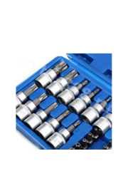 Набор торцевых насадок E-Torx 34 предмета (синий) фото 14